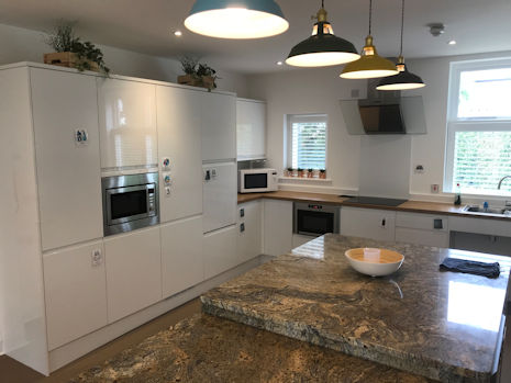 Photograph: Wheelchair user students will find the kitchen has been designed with them in mind